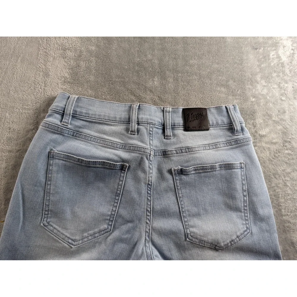Mugsy Jeans Mens 30x30 Blue PMT Clutch Slim Tapered Stretch Light Wash Denim